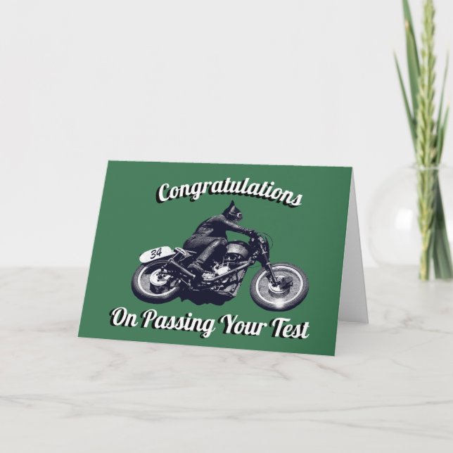 Motorcycling Congratulations on Passing Your Test Card (Front)