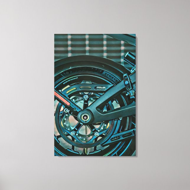 Motorcyclist gifts canvas print (Front)