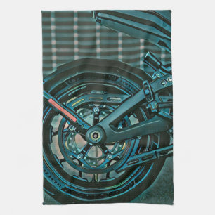 Motorcyclist gifts kitchen towel