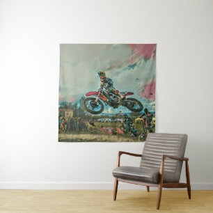 Motorcyclist gifts tapestry