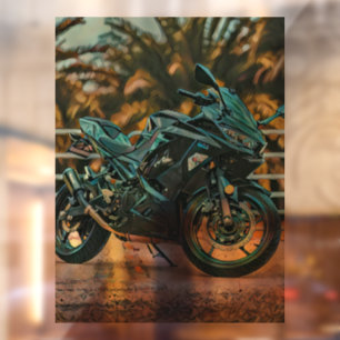 Motorcyclist gifts window cling