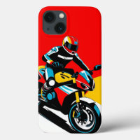 Motorcyclist Leaning into a Sharp Turn