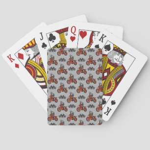 Motorcyclist Motocross Lovers Racing Flags Playing Cards