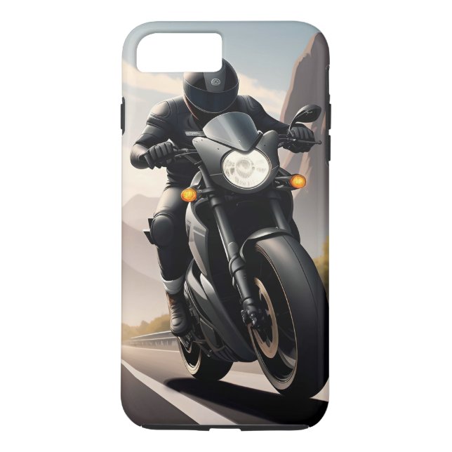 Motorcyclist Riding High-Performance Bike Case-Mate iPhone Case (Back)