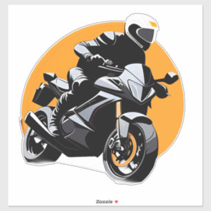 Motorcyclist Riding Sportbike