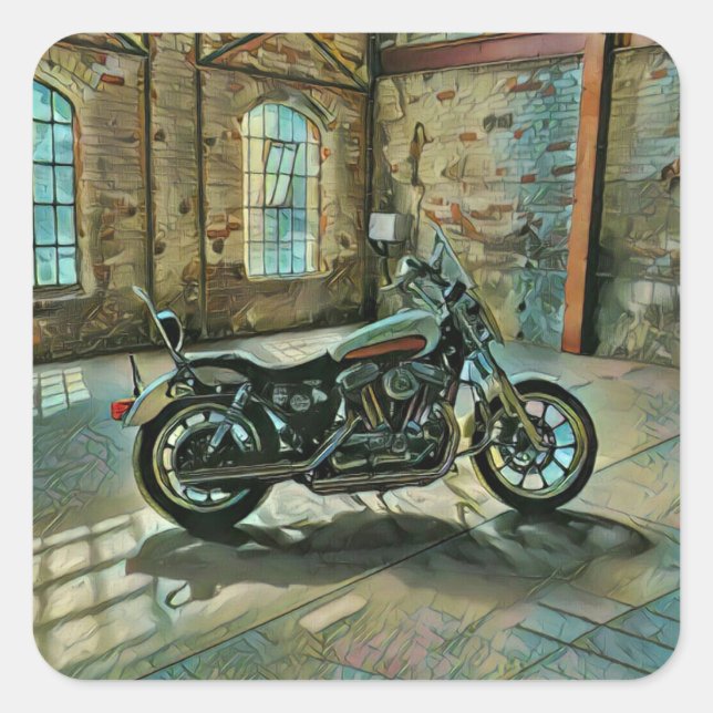 motorcyclists gifts square sticker (Front)