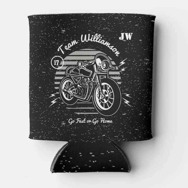 Motorcyle Groom Best Man Wedding Party Can Cooler (Front)