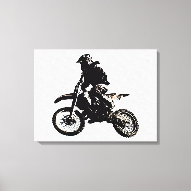 Motorcyle Sport Achievement Motivational Canvas Print (Front)