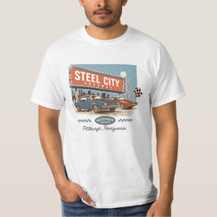 Motorhead Garage Classic Car Art T-Shirt