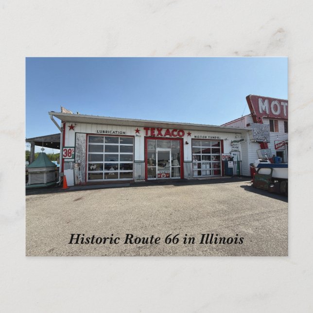 MotorHeads Bar & Grill, Museum Holiday Postcard (Front)