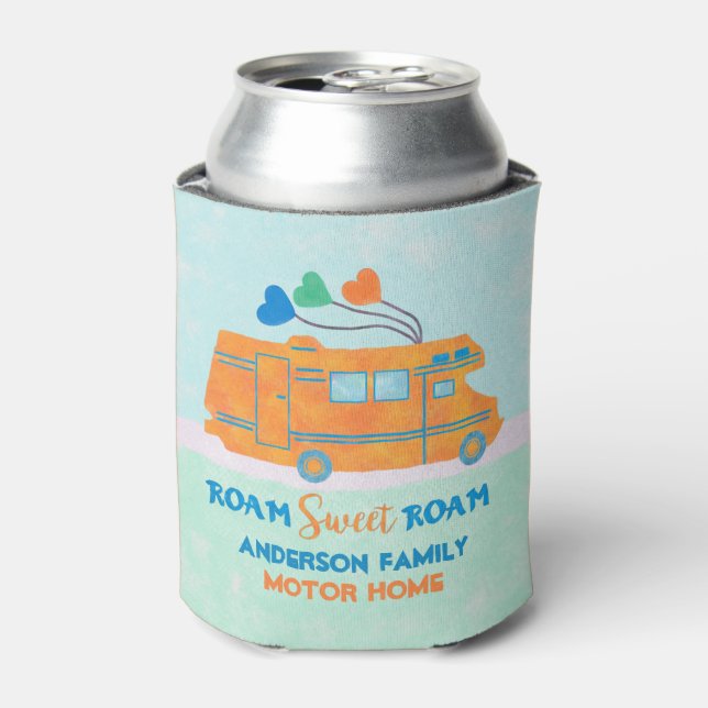 Motorhome Camper Bus RV Travel | Add Name Can Cooler (Can Front)