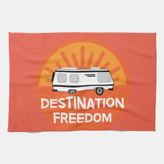 Motorhome Camping | Camping Motorhomes | RV Mug Kitchen Towel (Horizontal)