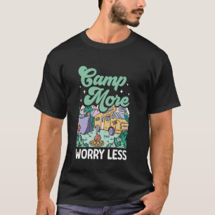 Motorhome Camping Retro Caravan Rv Trailer Camp Mo T-Shirt