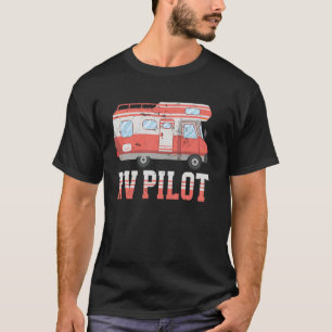 Motorhome Camping Retro Caravan Rv Trailer Rv Pilo T-Shirt