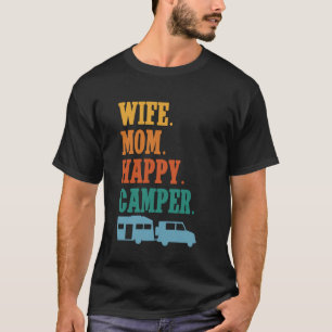 Motorhome Camping Retro Family Caravan Rv Trailer T-Shirt