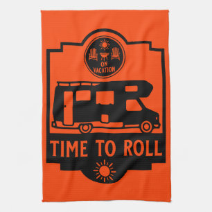 Motorhome Campsite Gifts Kitchen Towel