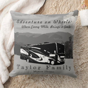 Motorhome RV Camper Throw Pillow