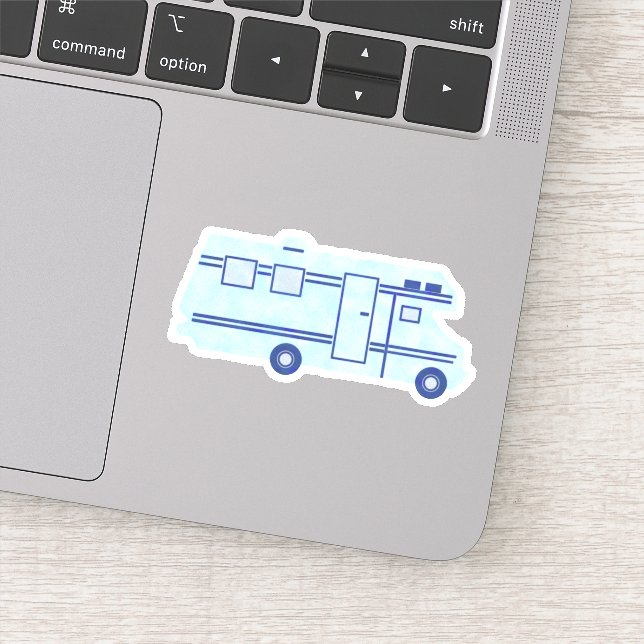 Motorhome RV Camper Travel Van Cute Lt Blue Paint (Detail)