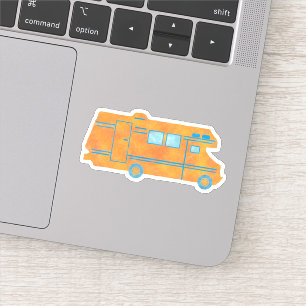 Motorhome RV Camper Travel Van Cute Orange Paint