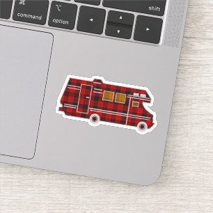 Motorhome RV Camper Travel Van Cute Rustic Plaid