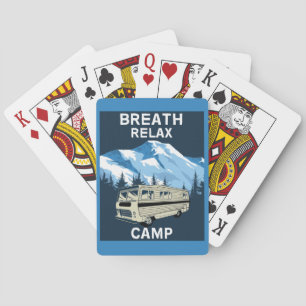 Motorhome RV   Camper   Travel Van   Retro Mug Playing Cards
