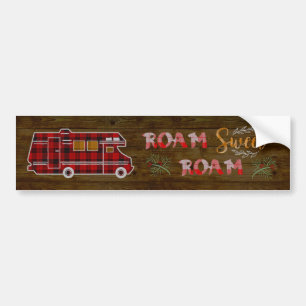 Motorhome RV Camper Travel Van Rustic Camping Bumper Sticker
