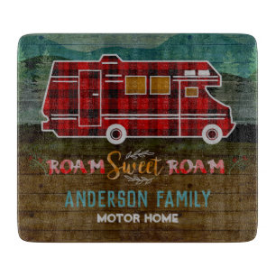 Motorhome RV Camper Travel Van Rustic Personalized Cutting Board