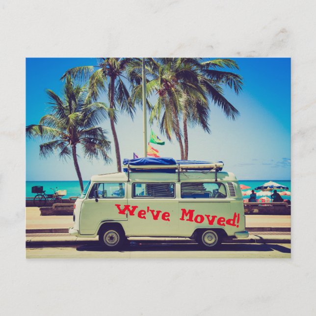 Motorhome RV in Miami We've Moved Announcement Postcard (Front)
