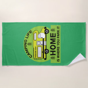 Motorhome   RV Motorhome   Camping Life Latte Mug  Beach Towel