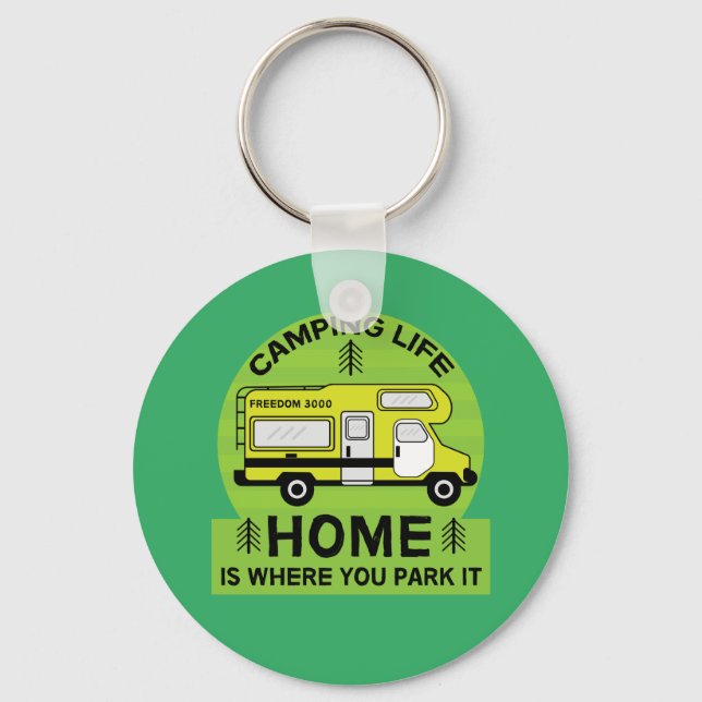 Motorhome | RV Motorhome | Camping Life Latte Mug Keychain (Front)
