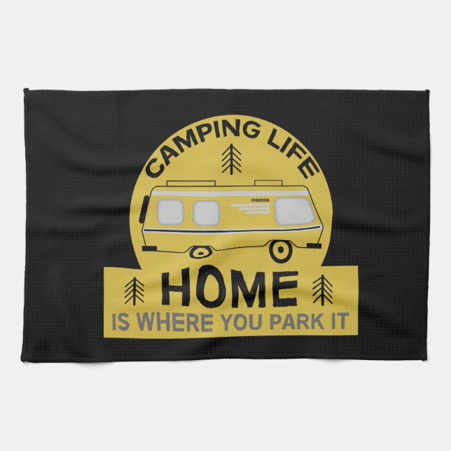 Motorhome | RV Motorhome | Camping Life Latte Mug  Kitchen Towel (Horizontal)