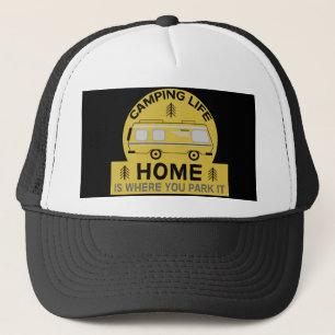 Motorhome RV Motorhome Camping Life Latte Mug Trucker Hat