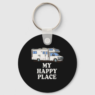 Motorhome T Shirts My Happy Place Cl C Keychain