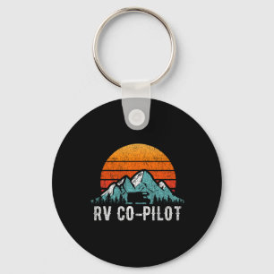Motorhome Travel Stuff Rv Vacation Retro Rv Co-pil Keychain