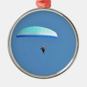 Motorized Paraglider Metal Ornament