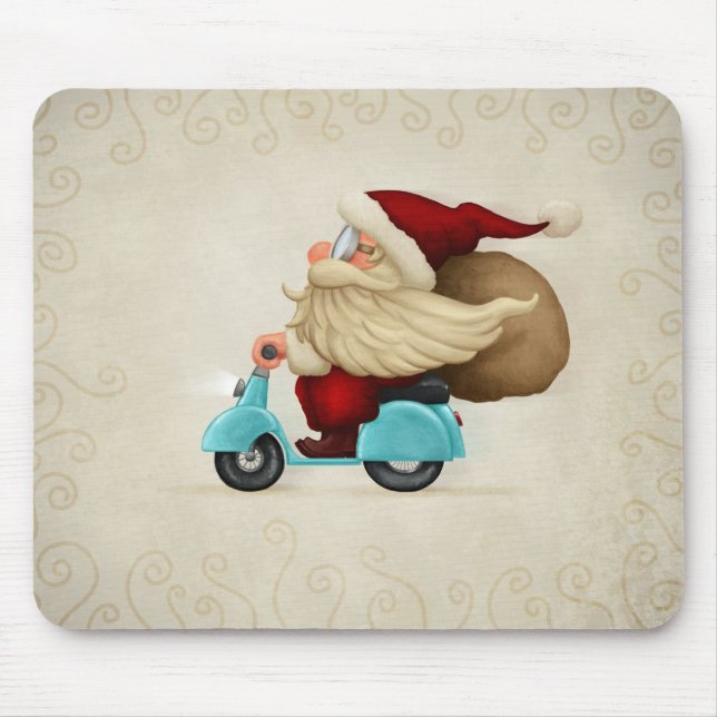 Motorized Santa Claus Mouse Pad (Front)