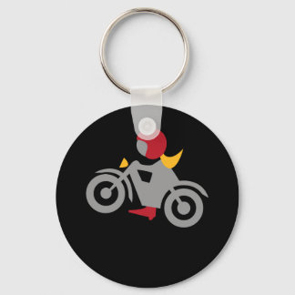 Motorradfahrerin von Emma Shirt Keychain
