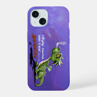 Motovation quote with Dragon Fire.Great Colour! iPhone 15 Case