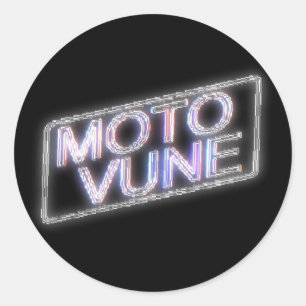 MOTOVUNE shiny Classic Round Sticker
