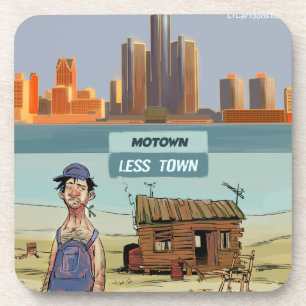 Motown LessTown Funny Coaster