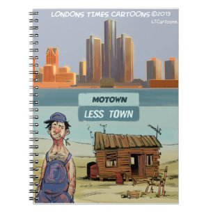 Motown LessTown Funny Notebook