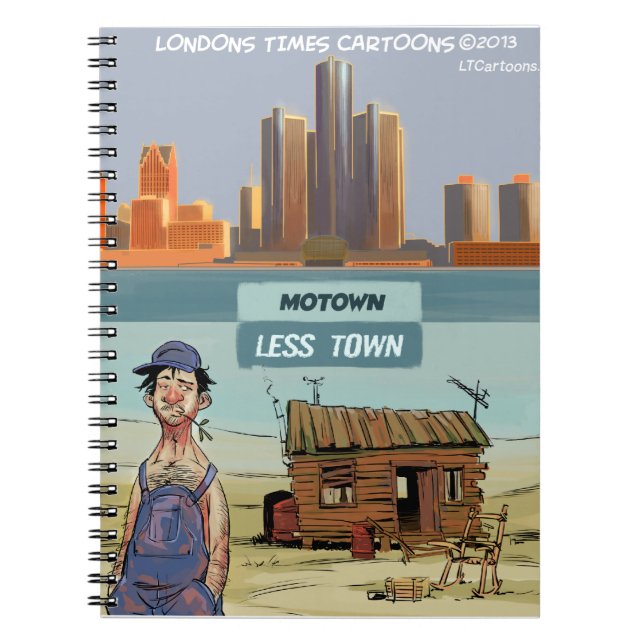 Motown LessTown Funny Notebook (Front)