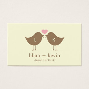 Mots-clés de mariage pour les oiseaux de Monogramm