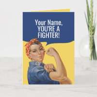 Mots de carte de combattant d'encouragement