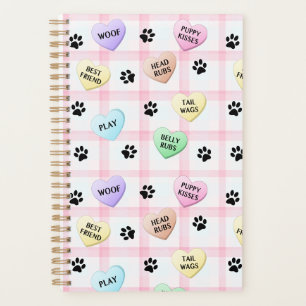 Mots de chien Amour Coeurs Empreintes de pattes Jo