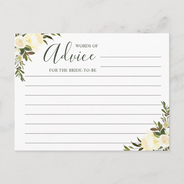 Mots De Conseil Sagesse Verdure Rustique Floral (Devant)