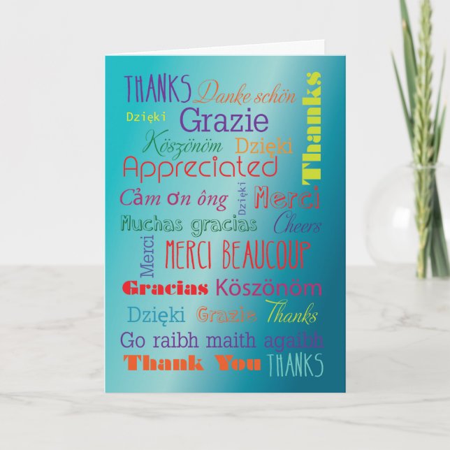 Mots de langue étrangère Merci (Devant)