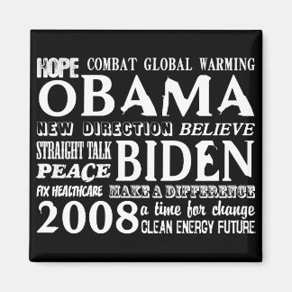 Mots de l'espoir Obama & Biden 2008 Magnet 2