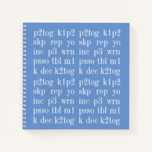 MOTS DE tricot Carnet Carré de 8,5 po