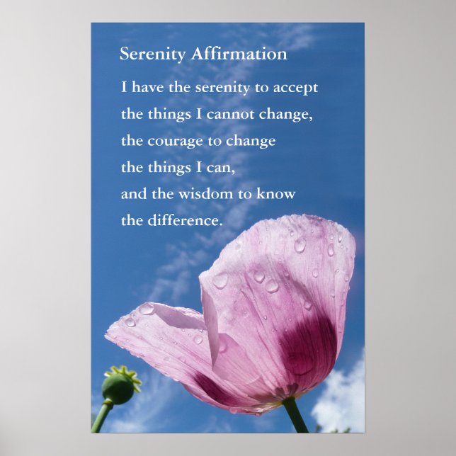 Mots d'encouragement Poster Serenity (Devant)